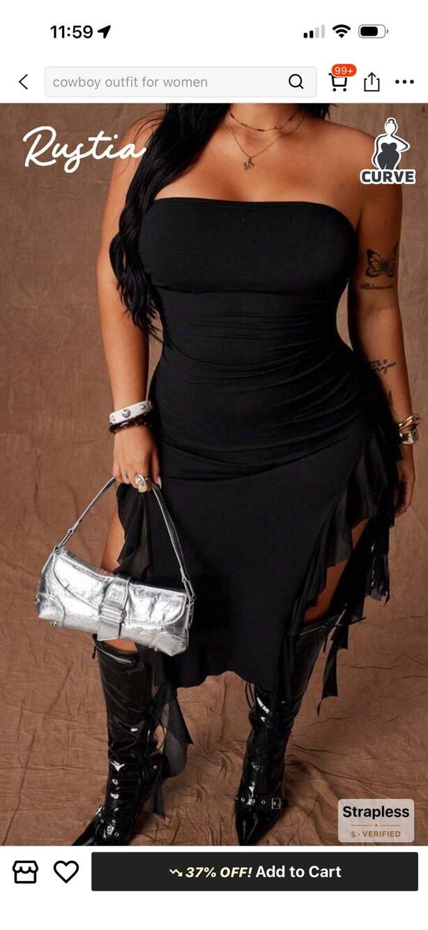Asymmetrical tube dress